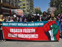 İsrail’in Gazze Terörü Diyarbakır’daki Yürüyüşte Lanetlendi