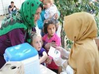 Suriyeli Kürtlerin Çocukları Sağlık Kontrolünden Geçiriliyor