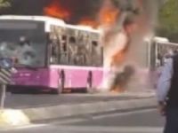 PKK'lılar İstanbul'da 3 Belediye Otobüsünü Yaktı