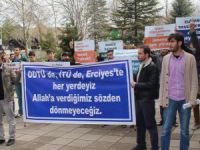 ODTÜ'deki Vandallık Erciyes Üniversitesi'nde Protesto Edildi
