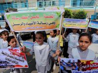 Gazze'de UNRWA Protestosu