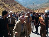 Şemdinli'de PKK'yı Protesto Yürüyüşü