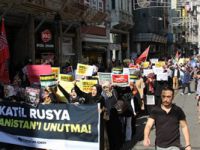 Rusya’nın Suriye Müdahalesi İstanbul’da Protesto Edildi