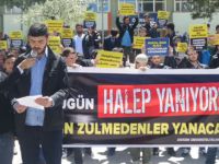 Erzurum Atatürk Üniversitesinde Halep’e Destek Eylemi