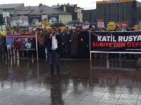 Erzurum’da Halep’e Destek Eylemi