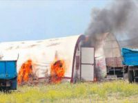 HDP/PKK'liler Mülteci Çadırını Ateşe Verdi!