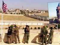 PKK/PYD Karargahına Bayrakları Ortakları Asmış
