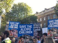 Halep Katliamı Londra'da Protesto Edildi