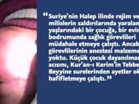 Halep'te Yaralanan Çocuk Dualarla Acısını Dindirmeye Çalıştı