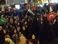 Halep’teki Katliamlar İran Konsolosluğu’nun Önünde Lanetlendi