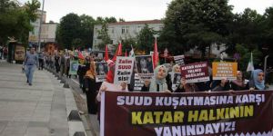 Katar’a Yönelik Kuşatma İstanbul'da Protesto Edildi