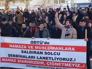 Erzurum’da Solcu Çeteler Protesto Edildi